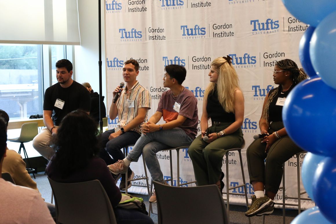 MS in Innovation & Management alumni speak with incoming students about innovation and entrepreneurship opportunities at Tufts