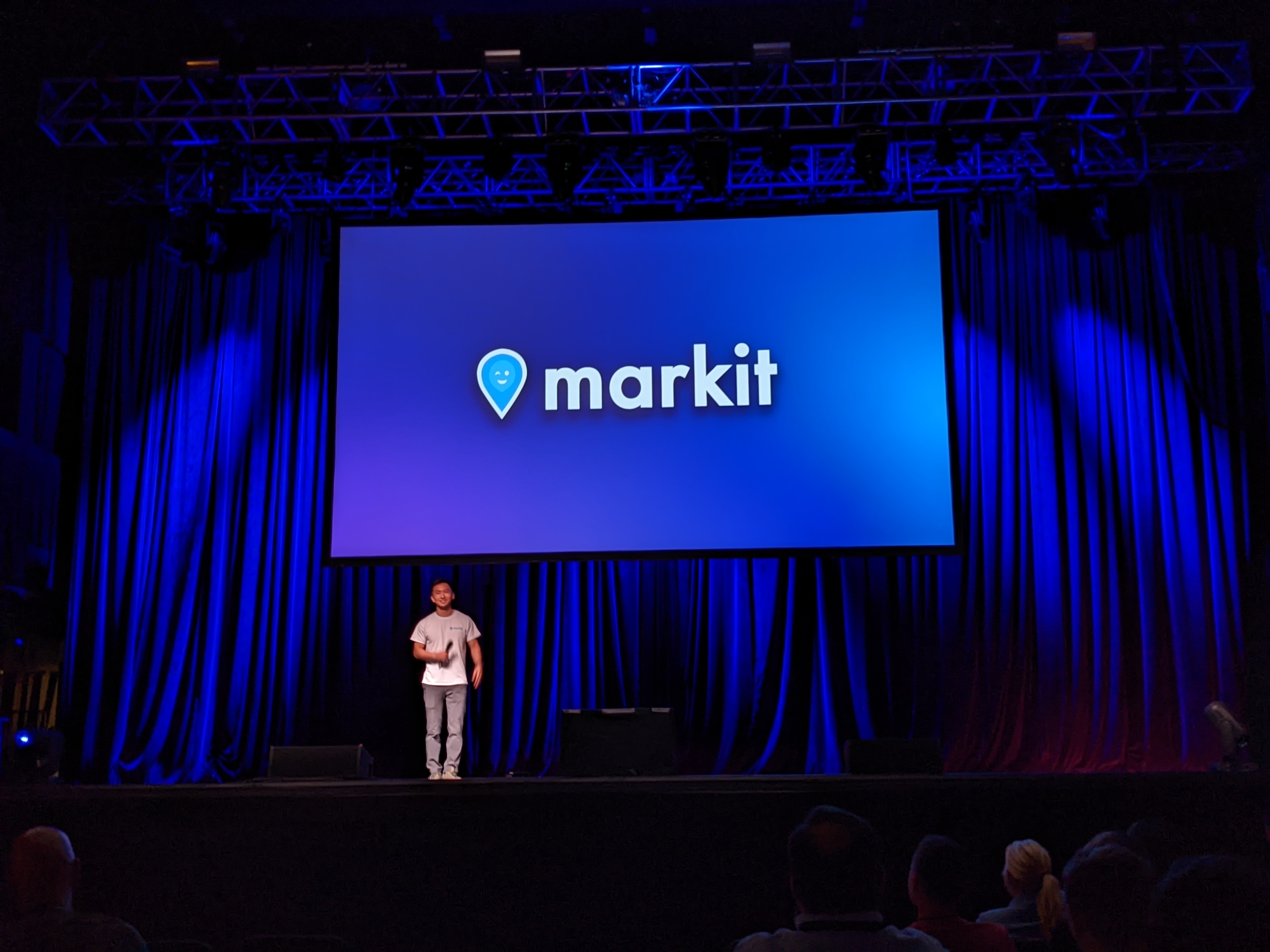 Markit Social takes the stage at Techstars’ Boston Accelerator Demo Day on Aug. 10, 2022.