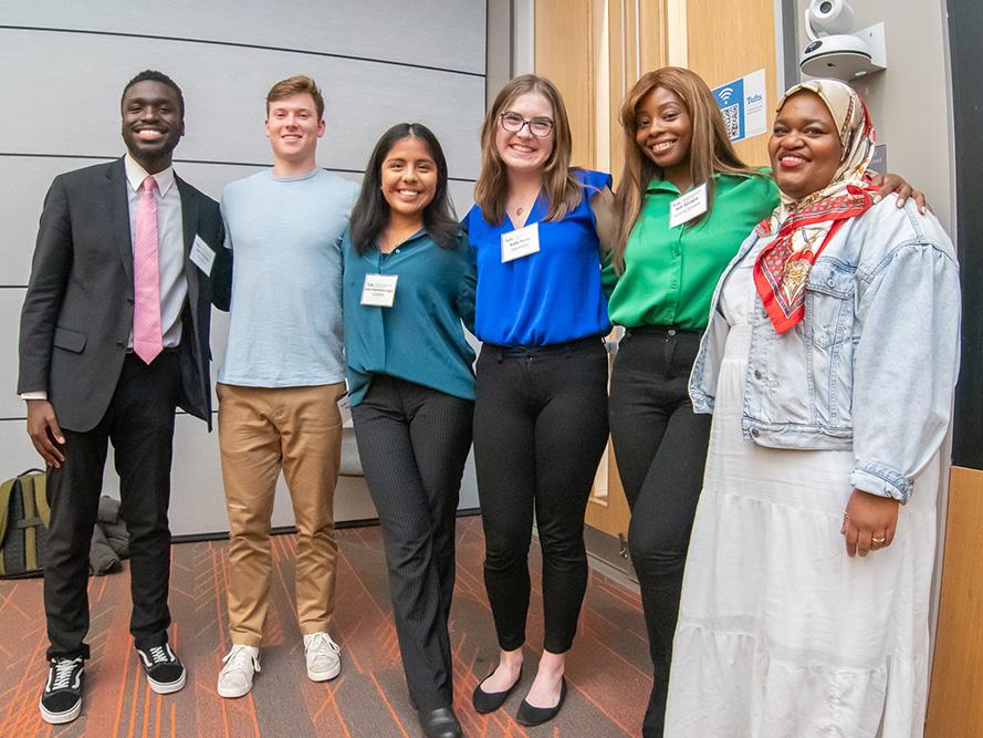 Ideas Competition Winners (left to right): Joel Omolade (ShapeUp), Theo Henry (Tylt), Gaby Ackermann-Logan (Equiballot), Katie Furey (Equiballot), Ruti Ejangue (Yummy Greens), Ayia Elsadig (Malikat Project)