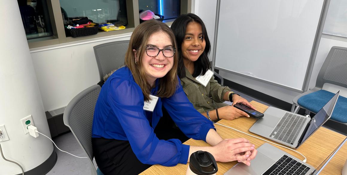 Katie Furey (left) and Gaby Ackermann-Logan (right) of Equiballot