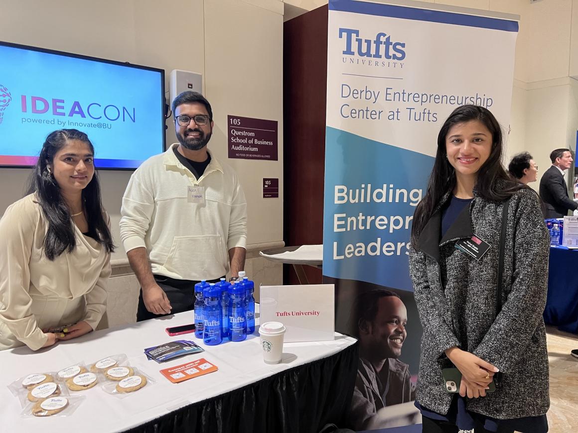 Tufts Gordon Institute and the Derby Entrepreneurship Center at Tufts host a table at IDEACon