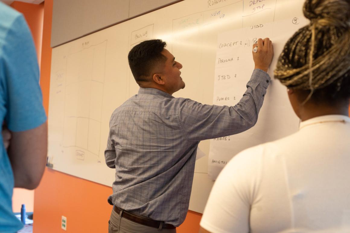 writing on whiteboard