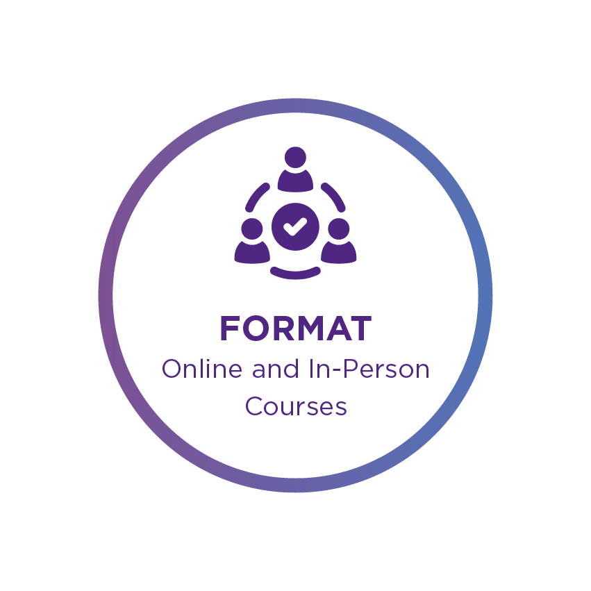 Format online and in-person bubble