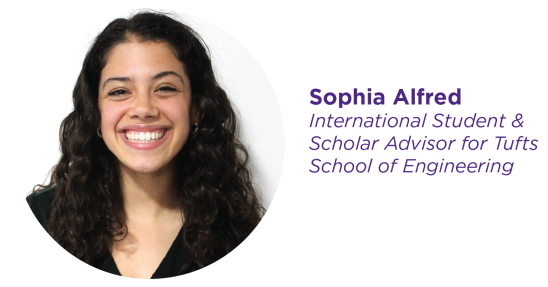 Sophia Alfred, International Student & Scholar for Tufts School of Engineering