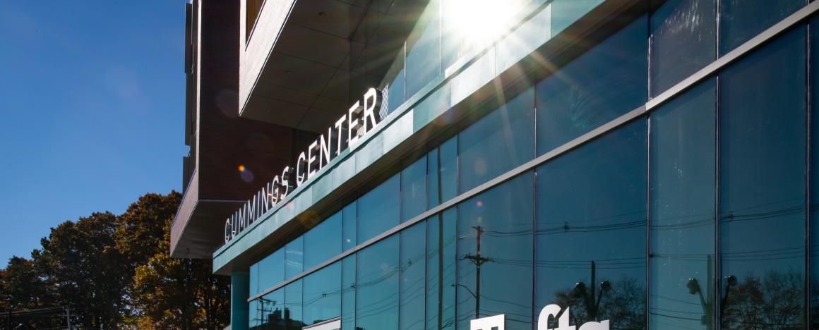 Joyce Cummings Center glass exterior