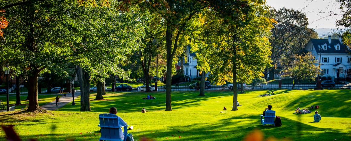 Tufts University campus in the fall