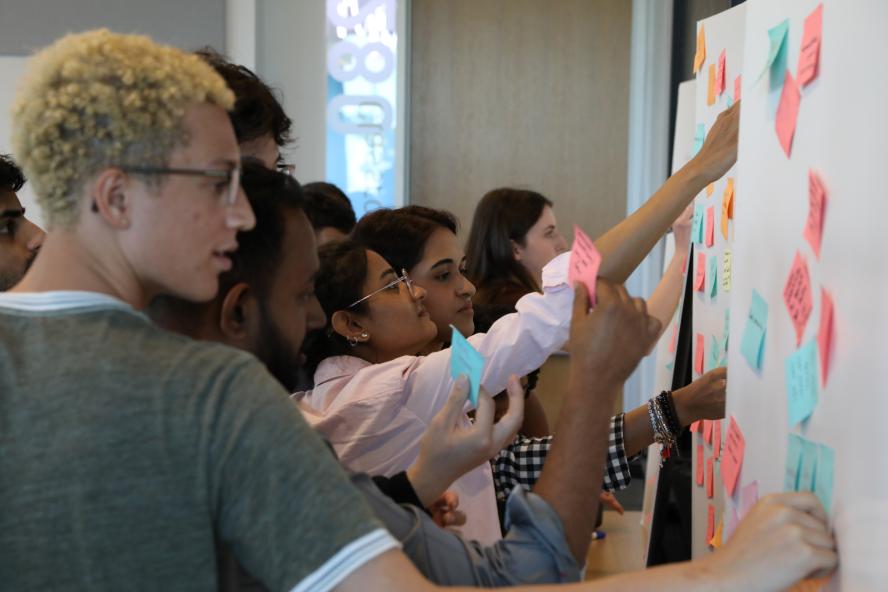Students working in group