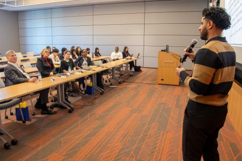 Team presenting at Tufts New Ventures Competition