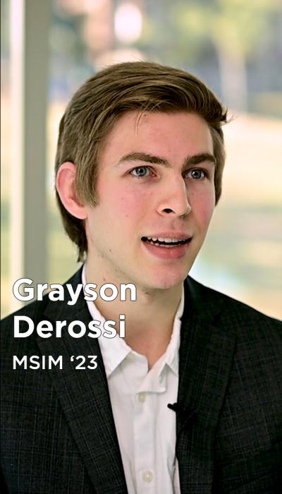 Grayson Derossi, MSIM '23